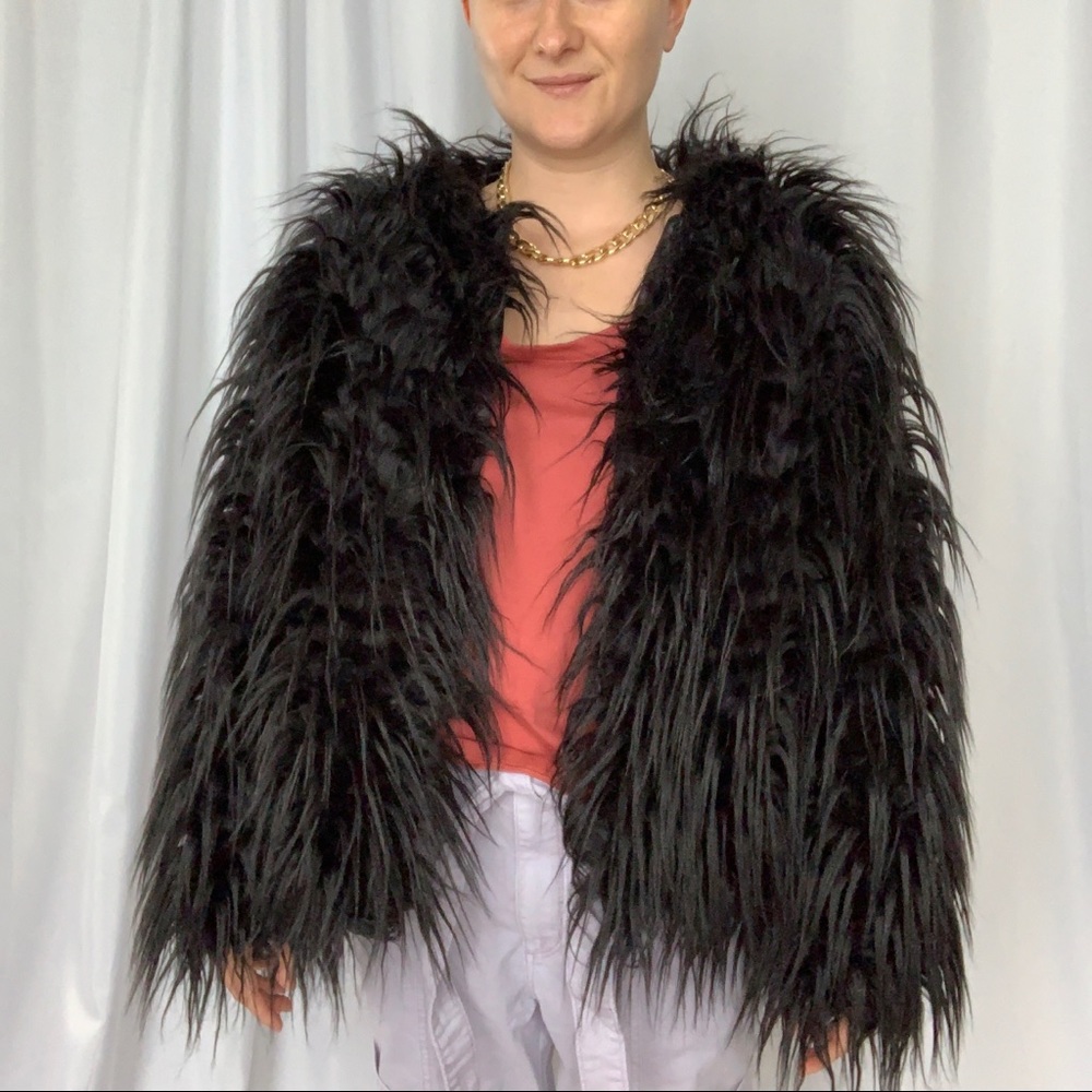 Shaggy black jacket